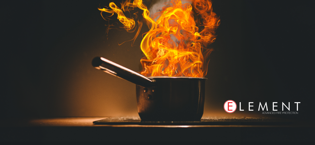 Explosive reaction of putting water on a grease fire