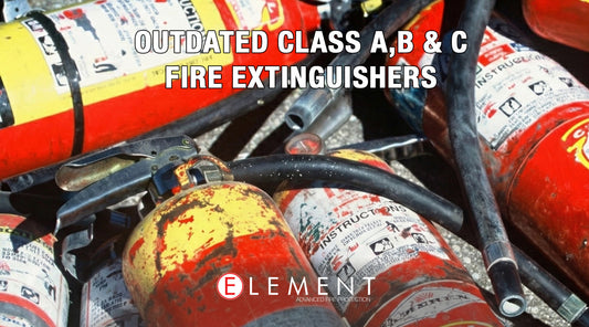 Outdated Class AB And C Fire Extinguishers