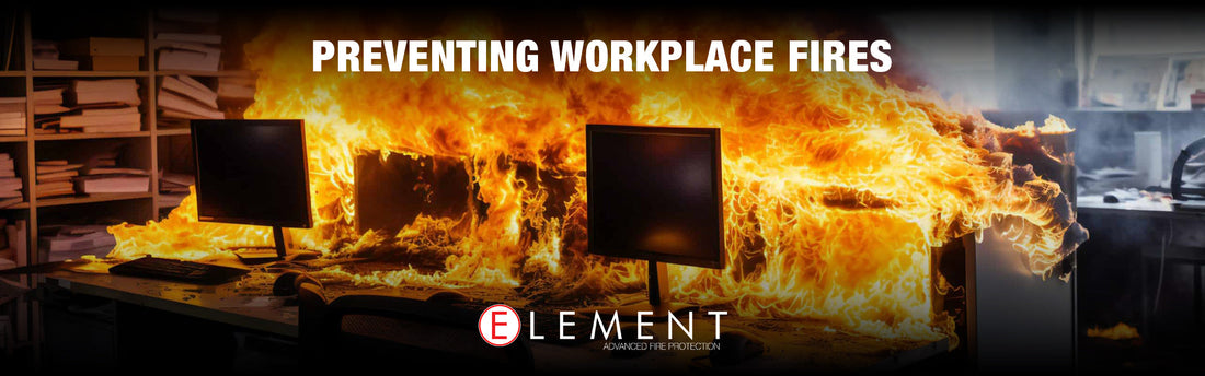 preventing work place fires with element fire extinguisher 
