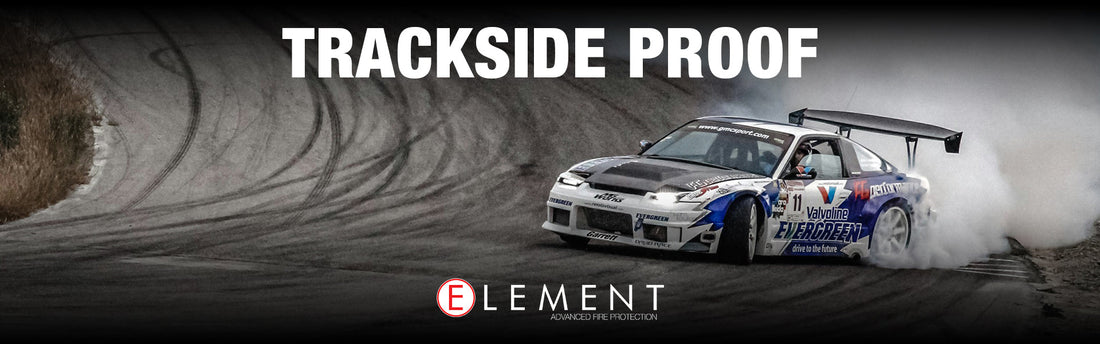 Trackside Proof: How an Element E50 Put Out a Mustang Fire Without Missing a Beat